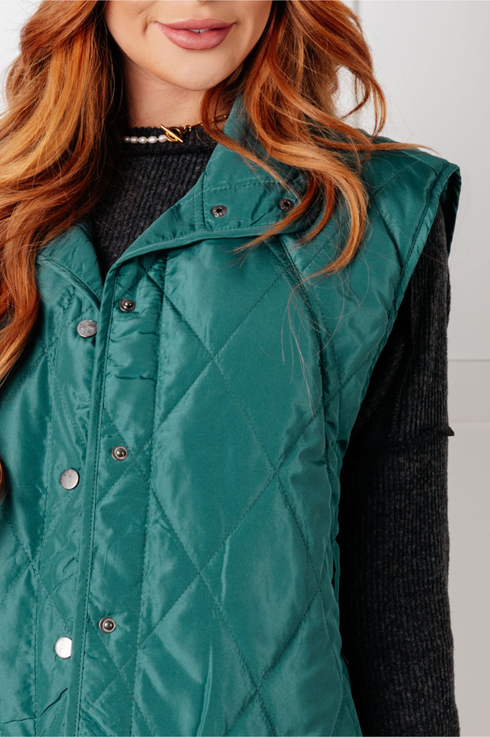 Layering Queen Quilted Puffer Vest in Hunter Green-Layers-Ave Shops-[option4]-[option5]-[option6]-[option7]-[option8]-Shop-Boutique-Clothing-for-Women-Online