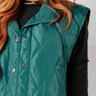 Layering Queen Quilted Puffer Vest in Hunter Green-Layers-Ave Shops-[option4]-[option5]-[option6]-[option7]-[option8]-Shop-Boutique-Clothing-for-Women-Online