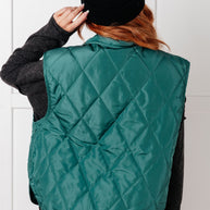 Layering Queen Quilted Puffer Vest in Hunter Green-Layers-Ave Shops-[option4]-[option5]-[option6]-[option7]-[option8]-Shop-Boutique-Clothing-for-Women-Online