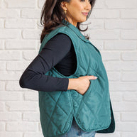 Layering Queen Quilted Puffer Vest in Hunter Green-Layers-Ave Shops-[option4]-[option5]-[option6]-[option7]-[option8]-Shop-Boutique-Clothing-for-Women-Online