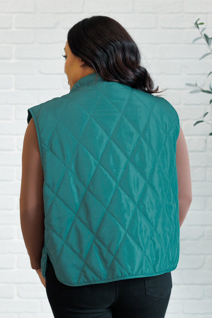 Layering Queen Quilted Puffer Vest in Hunter Green-Layers-Ave Shops-[option4]-[option5]-[option6]-[option7]-[option8]-Shop-Boutique-Clothing-for-Women-Online