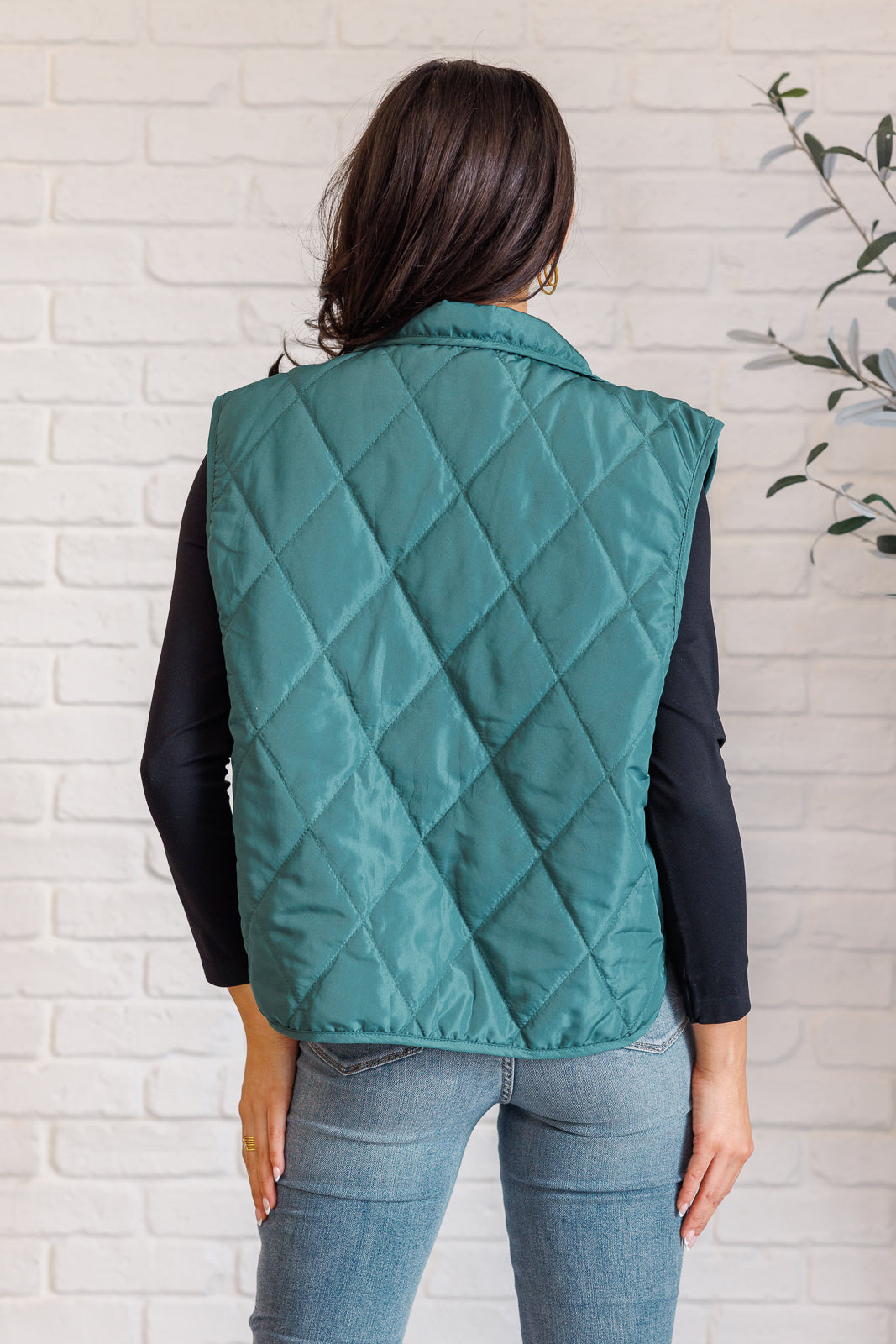 Layering Queen Quilted Puffer Vest in Hunter Green-Layers-Ave Shops-[option4]-[option5]-[option6]-[option7]-[option8]-Shop-Boutique-Clothing-for-Women-Online