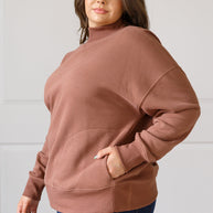Make No Mistake Mock Neck Pullover in Cocoa-Tops-Ave Shops-[option4]-[option5]-[option6]-[option7]-[option8]-Shop-Boutique-Clothing-for-Women-Online