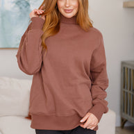 Make No Mistake Mock Neck Pullover in Cocoa-Tops-Ave Shops-[option4]-[option5]-[option6]-[option7]-[option8]-Shop-Boutique-Clothing-for-Women-Online