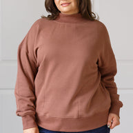 Make No Mistake Mock Neck Pullover in Cocoa-Tops-Ave Shops-[option4]-[option5]-[option6]-[option7]-[option8]-Shop-Boutique-Clothing-for-Women-Online