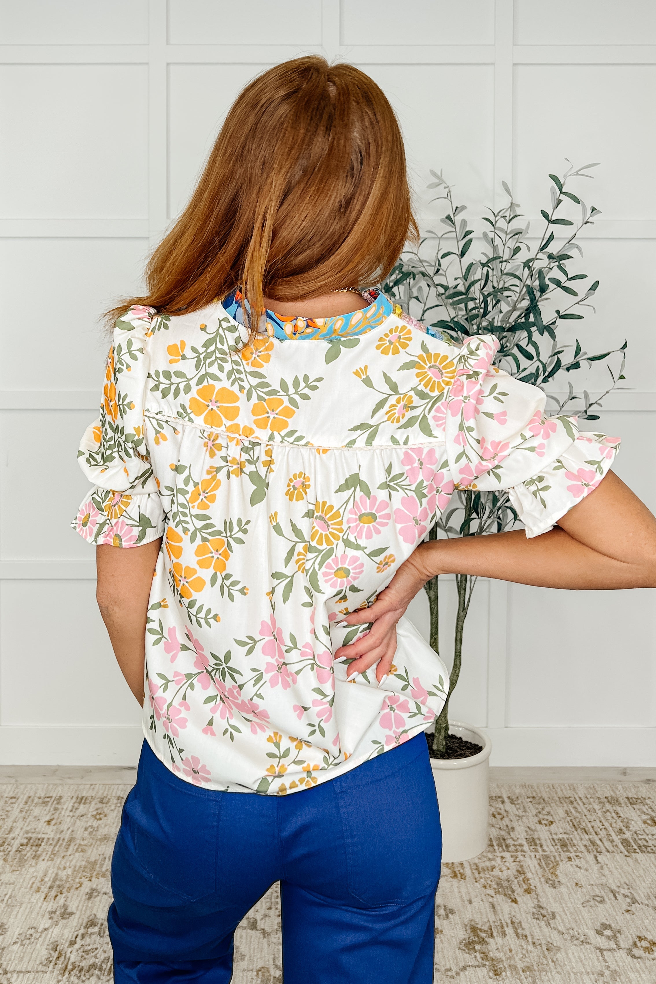 Less Concerned V-Neck Floral Blouse-Womens-Ave Shops-[option4]-[option5]-[option6]-[option7]-[option8]-Shop-Boutique-Clothing-for-Women-Online