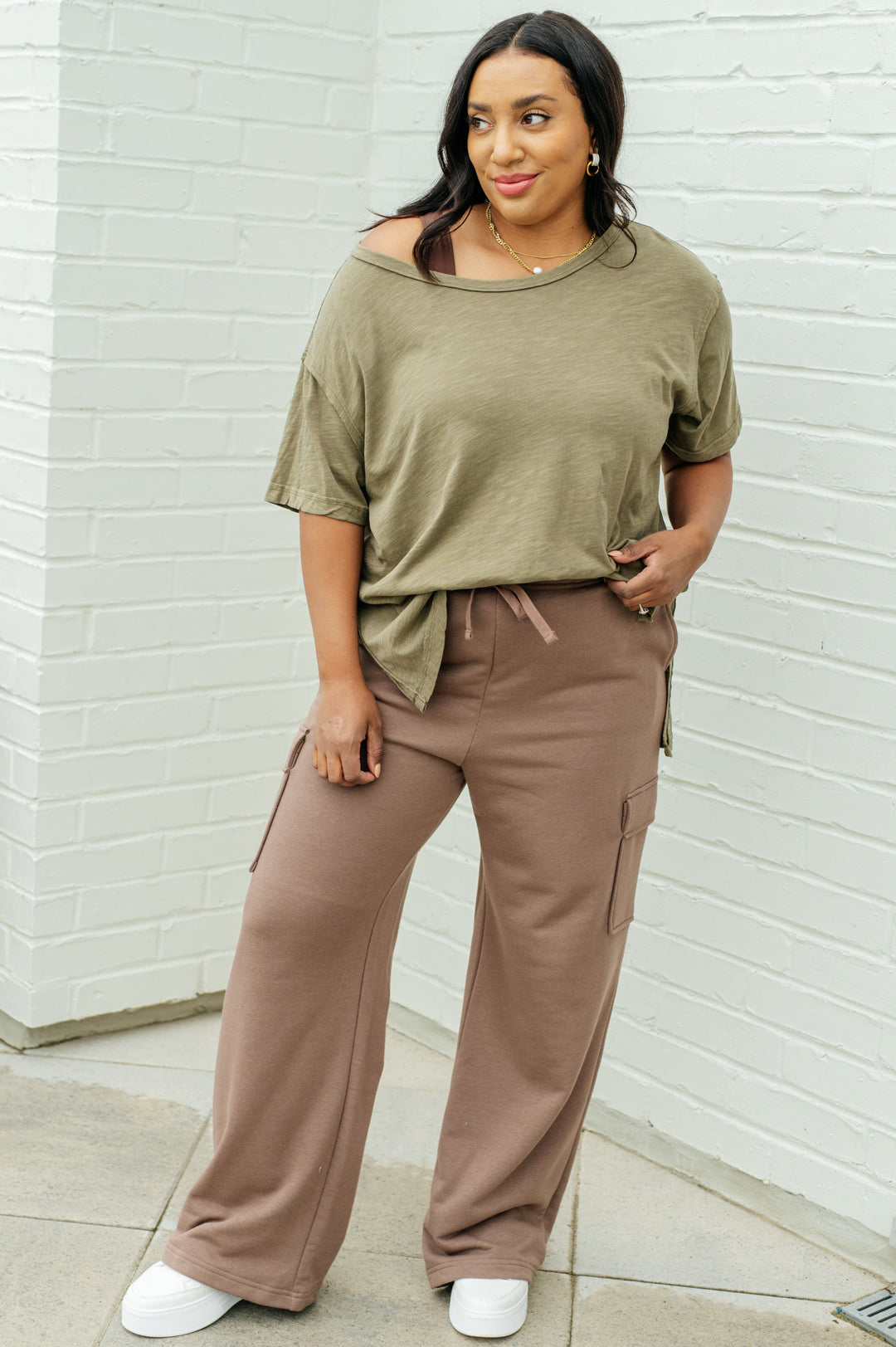 Rae Mode Let Me Live Relaxed Tee in Army-Tops-Ave Shops-[option4]-[option5]-[option6]-[option7]-[option8]-Shop-Boutique-Clothing-for-Women-Online