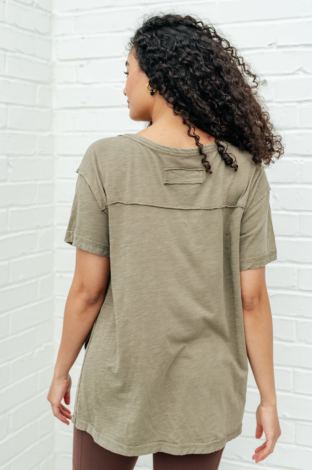 Rae Mode Let Me Live Relaxed Tee in Army-Tops-Ave Shops-[option4]-[option5]-[option6]-[option7]-[option8]-Shop-Boutique-Clothing-for-Women-Online