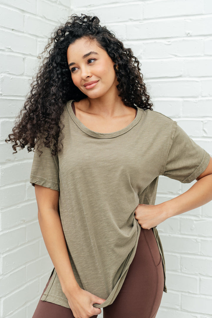 Rae Mode Let Me Live Relaxed Tee in Army-Tops-Ave Shops-[option4]-[option5]-[option6]-[option7]-[option8]-Shop-Boutique-Clothing-for-Women-Online