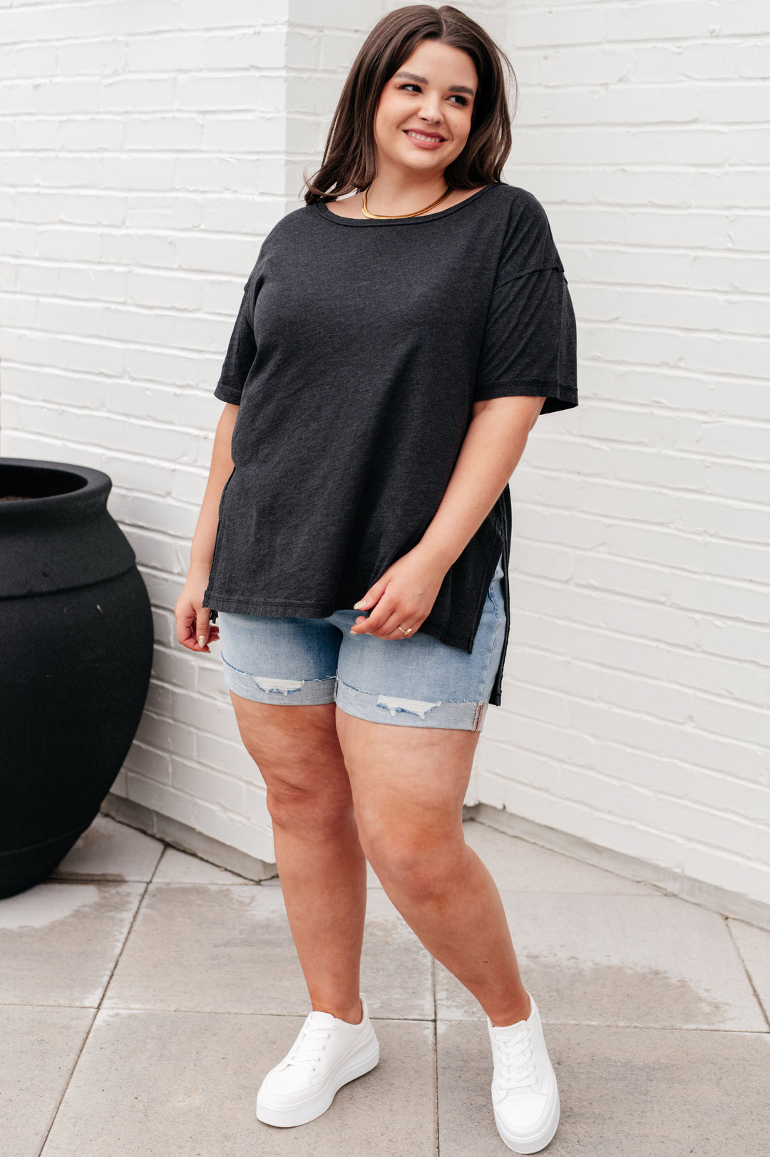 Rae Mode Let Me Live Relaxed Tee in Black-Tops-Ave Shops-[option4]-[option5]-[option6]-[option7]-[option8]-Shop-Boutique-Clothing-for-Women-Online