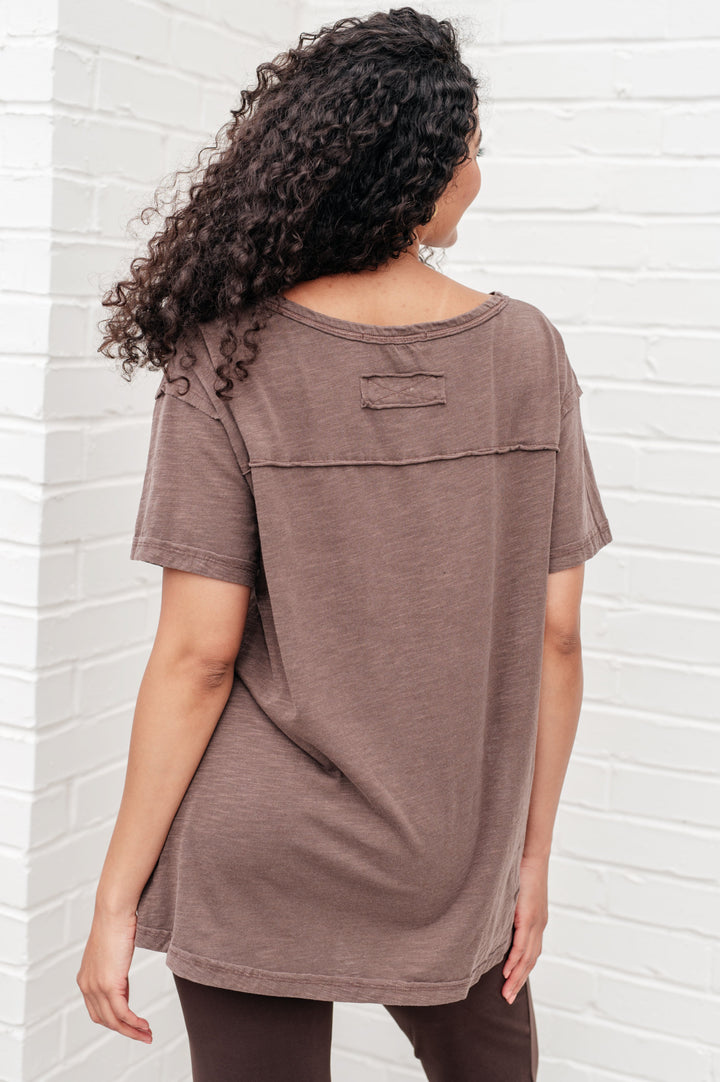 Rae Mode Let Me Live Relaxed Tee in Brown-Tops-Ave Shops-[option4]-[option5]-[option6]-[option7]-[option8]-Shop-Boutique-Clothing-for-Women-Online