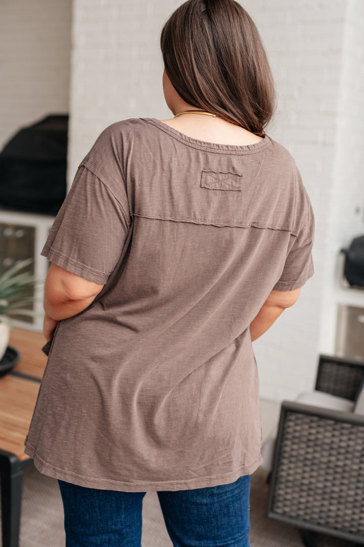 Rae Mode Let Me Live Relaxed Tee in Brown-Tops-Ave Shops-[option4]-[option5]-[option6]-[option7]-[option8]-Shop-Boutique-Clothing-for-Women-Online