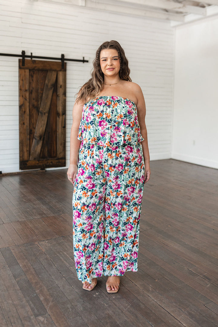 Life of the Party Floral Jumpsuit in Green-Jumpsuits & Rompers-Ave Shops-[option4]-[option5]-[option6]-[option7]-[option8]-Shop-Boutique-Clothing-for-Women-Online