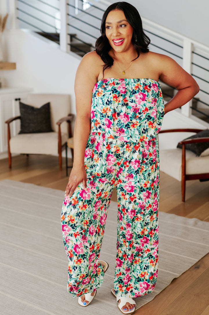 Life of the Party Floral Jumpsuit in Green-Jumpsuits & Rompers-Ave Shops-[option4]-[option5]-[option6]-[option7]-[option8]-Shop-Boutique-Clothing-for-Women-Online