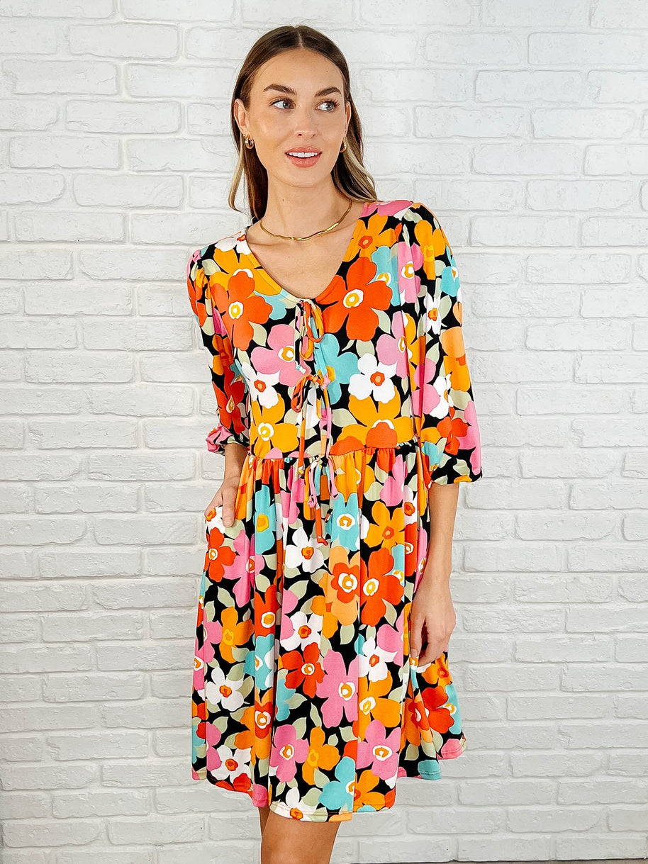 Little Bold V-Neck Knit Dress-Womens-Ave Shops-[option4]-[option5]-[option6]-[option7]-[option8]-Shop-Boutique-Clothing-for-Women-Online