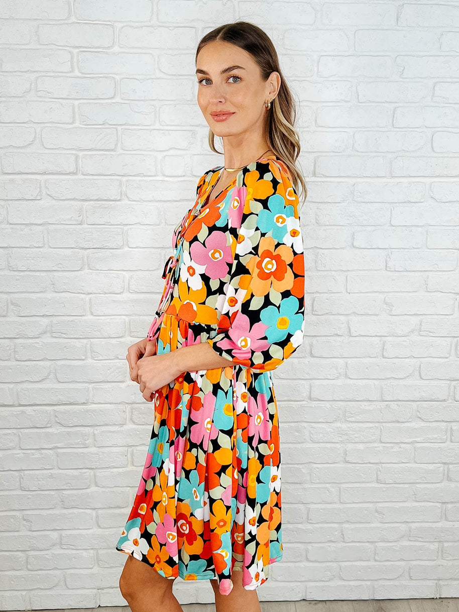 Little Bold V-Neck Knit Dress-Womens-Ave Shops-[option4]-[option5]-[option6]-[option7]-[option8]-Shop-Boutique-Clothing-for-Women-Online