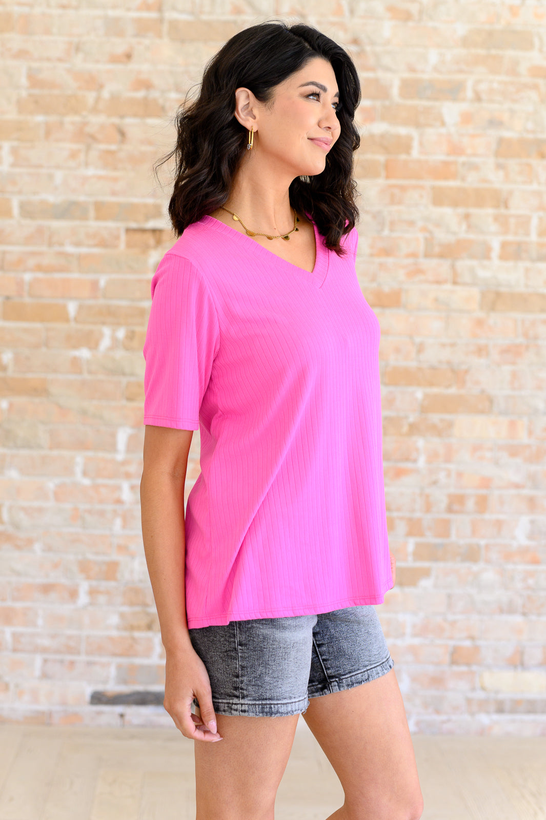 Lonesome Valley V-Neck Ribbed Top-Tops-Ave Shops-[option4]-[option5]-[option6]-[option7]-[option8]-Shop-Boutique-Clothing-for-Women-Online