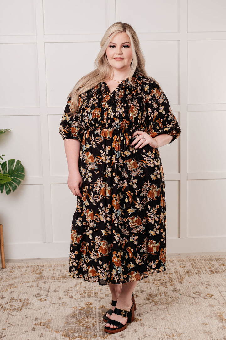 Look My Way Smocked Bodice Button Down Dress-Dresses-Ave Shops-[option4]-[option5]-[option6]-[option7]-[option8]-Shop-Boutique-Clothing-for-Women-Online