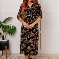 Look My Way Smocked Bodice Button Down Dress-Dresses-Ave Shops-[option4]-[option5]-[option6]-[option7]-[option8]-Shop-Boutique-Clothing-for-Women-Online