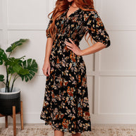 Look My Way Smocked Bodice Button Down Dress-Dresses-Ave Shops-[option4]-[option5]-[option6]-[option7]-[option8]-Shop-Boutique-Clothing-for-Women-Online