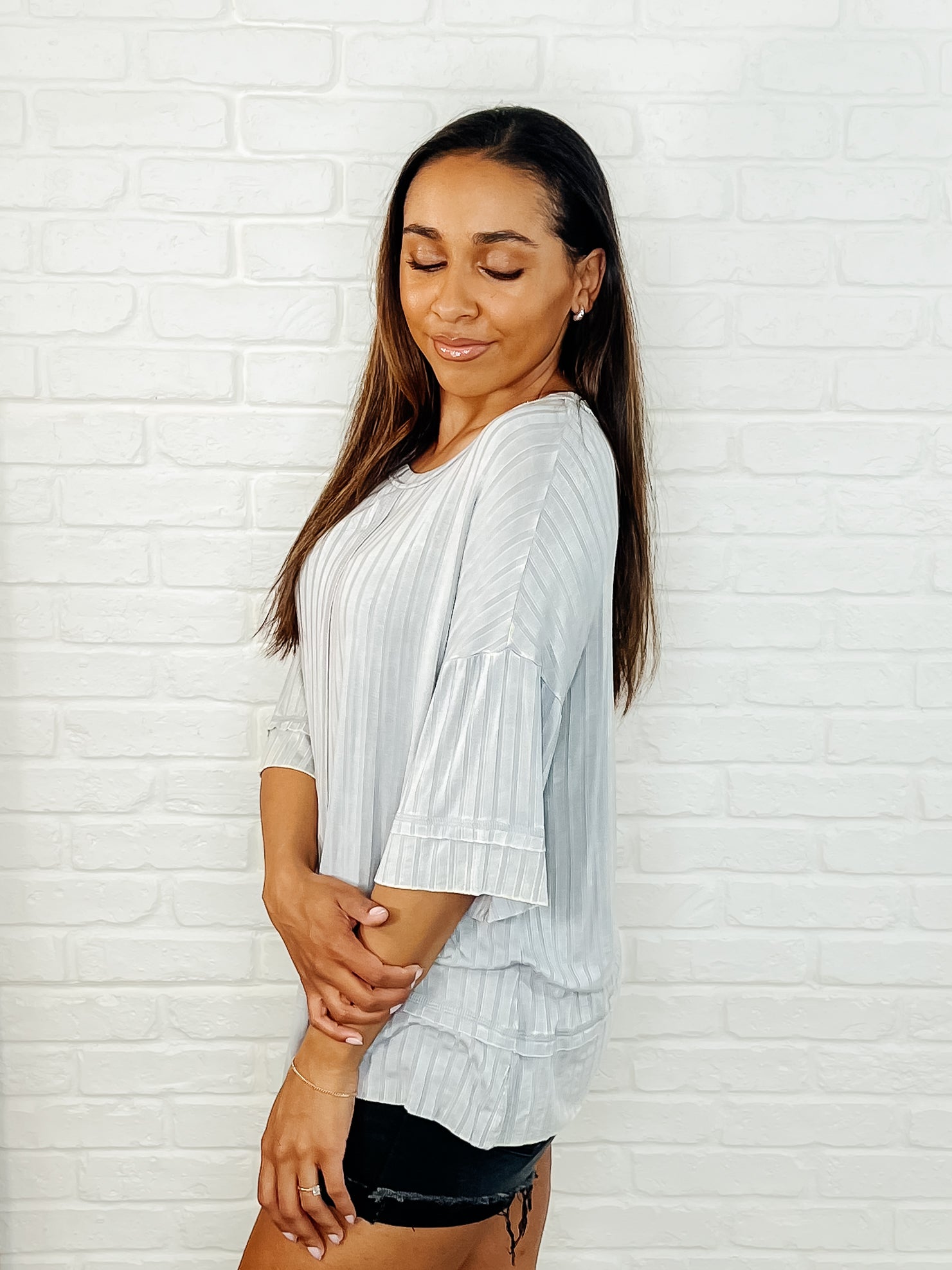 Zenana Loosely Speaking Oversized Basic Top in Lt Grey-Womens-Ave Shops-[option4]-[option5]-[option6]-[option7]-[option8]-Shop-Boutique-Clothing-for-Women-Online