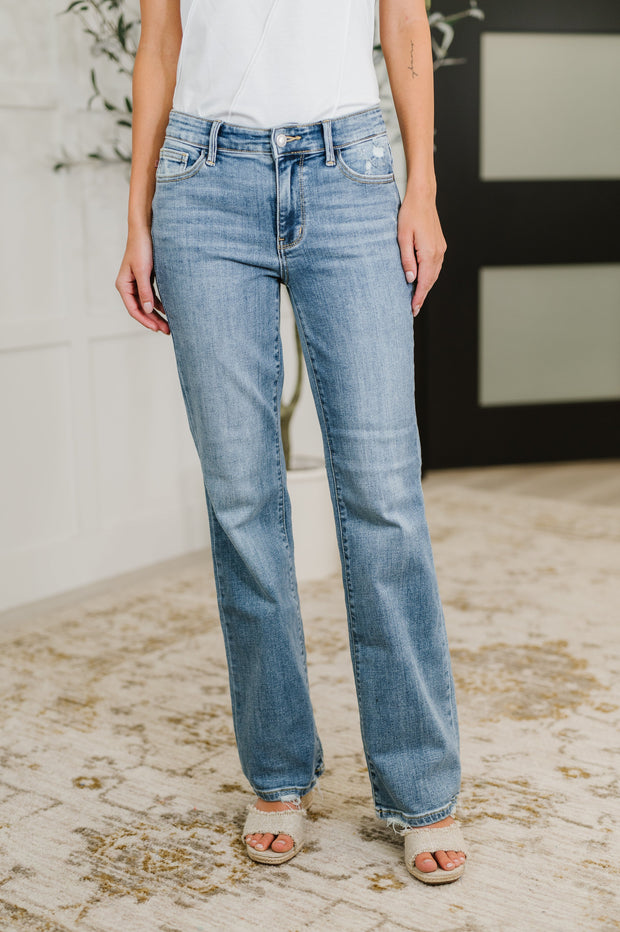 Judy Blue Lorena Mid Rise Vintage Wash Bootcut Jeans-Womens-Ave Shops-[option4]-[option5]-[option6]-[option7]-[option8]-Shop-Boutique-Clothing-for-Women-Online