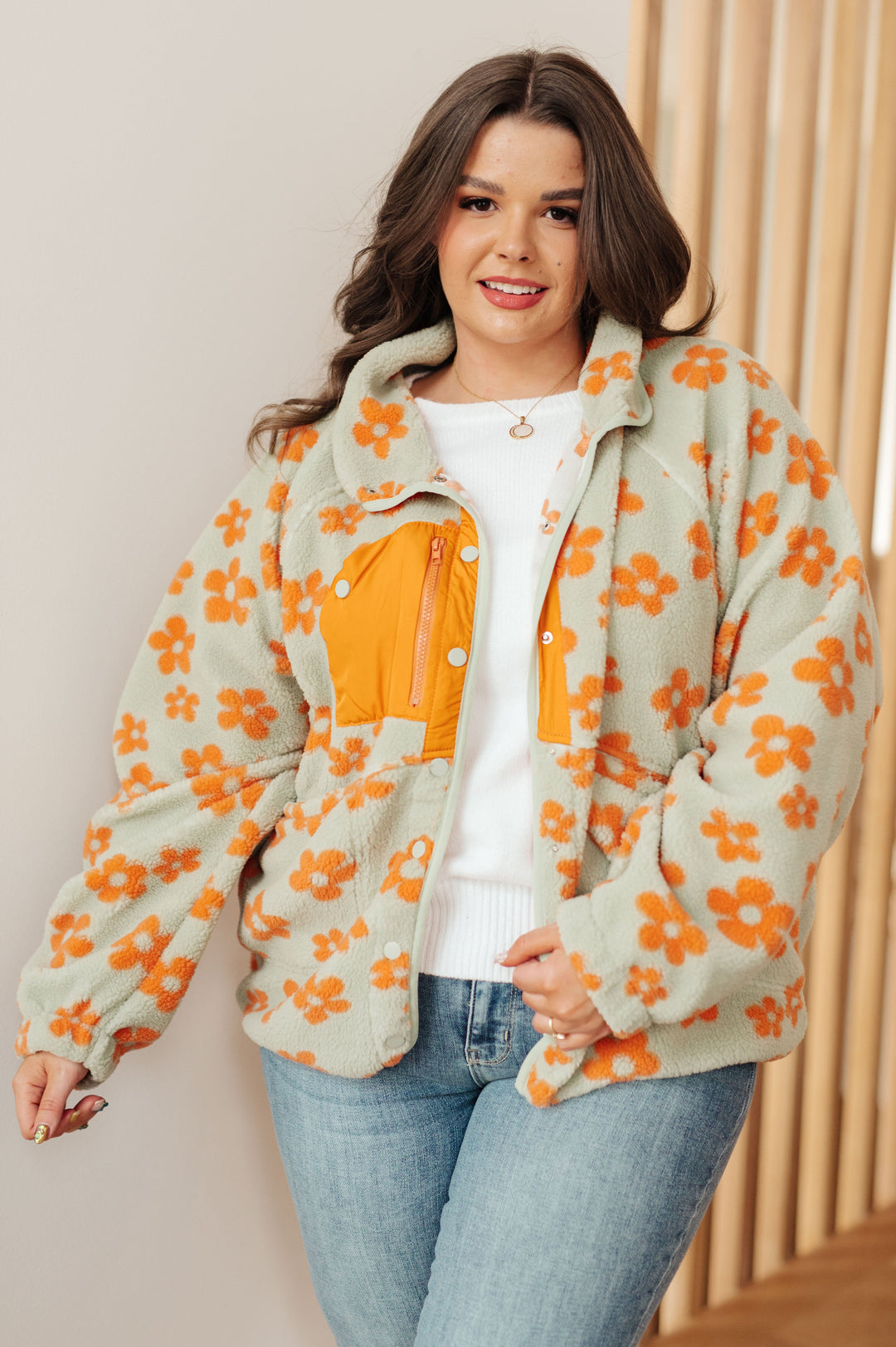 Love It Don't Leave It Floral Fleece Jacket-Layers-Ave Shops-[option4]-[option5]-[option6]-[option7]-[option8]-Shop-Boutique-Clothing-for-Women-Online