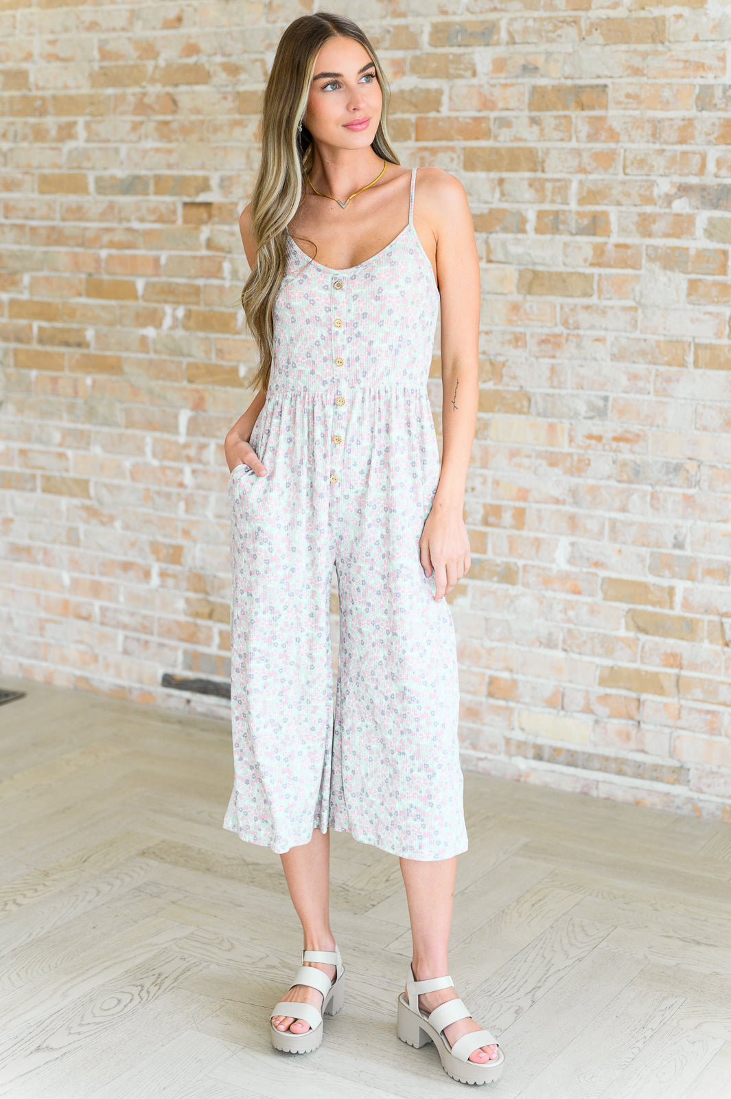 Lucky In Love Floral Jumpsuit-Jumpsuits & Rompers-Ave Shops-[option4]-[option5]-[option6]-[option7]-[option8]-Shop-Boutique-Clothing-for-Women-Online