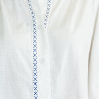 PREORDER: Machine Embroidered Details Ruffle Neck Blouse-Womens-Ave Shops-[option4]-[option5]-[option6]-[option7]-[option8]-Shop-Boutique-Clothing-for-Women-Online