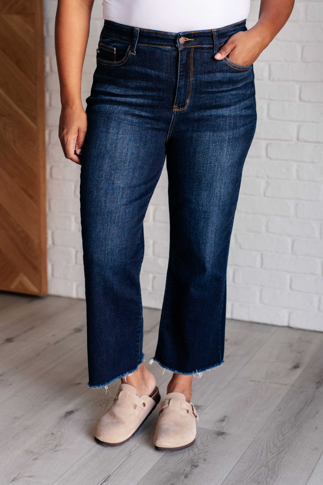 Judy Blue Madeline High Rise Cropped Wide Leg Jeans-Womens-Ave Shops-[option4]-[option5]-[option6]-[option7]-[option8]-Shop-Boutique-Clothing-for-Women-Online