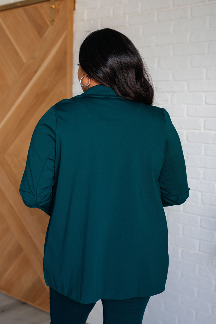 Magic 3/4 Blazer in Hunter Green-Layers-Ave Shops-[option4]-[option5]-[option6]-[option7]-[option8]-Shop-Boutique-Clothing-for-Women-Online