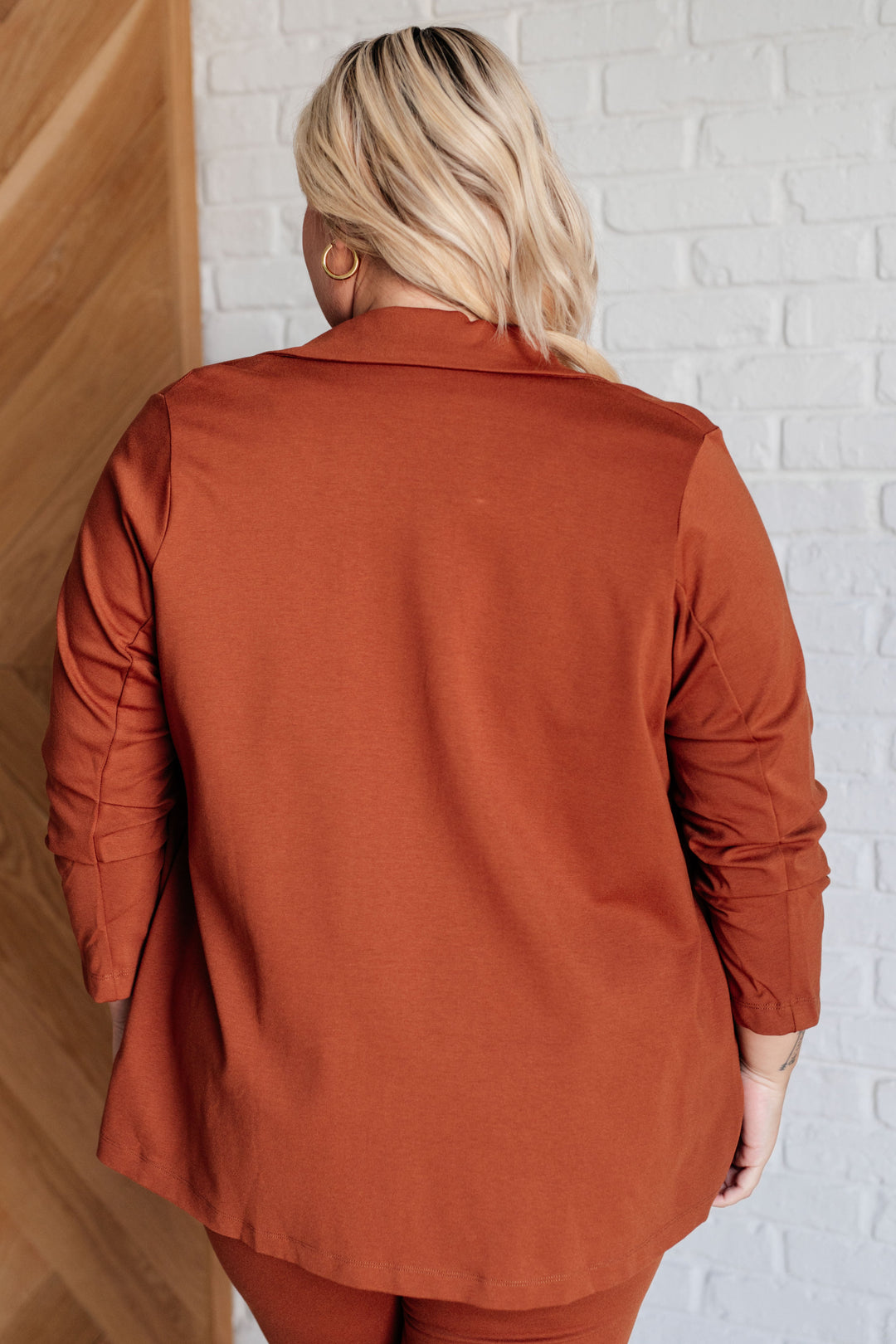 Magic 3/4 Blazer in Rust-Layers-Ave Shops-[option4]-[option5]-[option6]-[option7]-[option8]-Shop-Boutique-Clothing-for-Women-Online