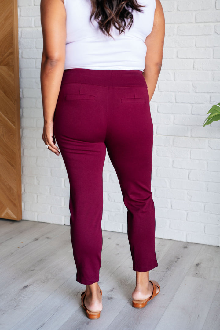 Magic Ankle Crop Skinny Pants in Wine-Bottoms-Ave Shops-[option4]-[option5]-[option6]-[option7]-[option8]-Shop-Boutique-Clothing-for-Women-Online