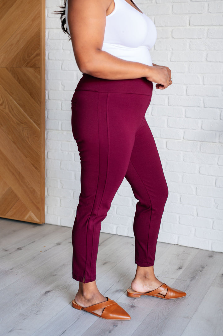 Magic Ankle Crop Skinny Pants in Wine-Bottoms-Ave Shops-[option4]-[option5]-[option6]-[option7]-[option8]-Shop-Boutique-Clothing-for-Women-Online