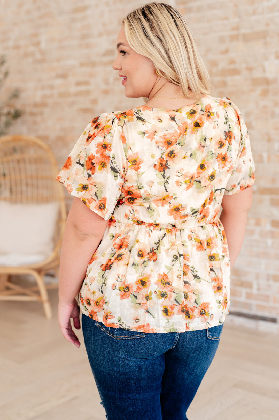 Magic Dance Square Neck Floral Blouse-Tops-Ave Shops-[option4]-[option5]-[option6]-[option7]-[option8]-Shop-Boutique-Clothing-for-Women-Online