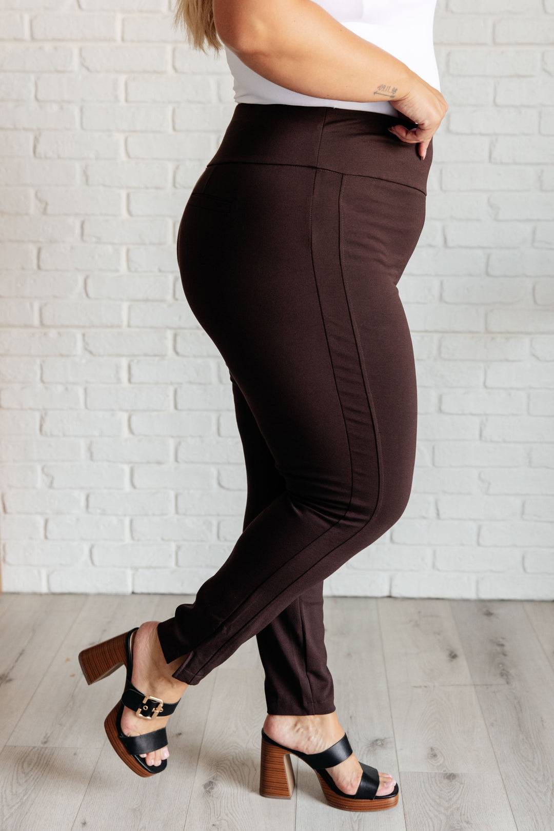 Magic Skinny 28" Pants in Chocolate-Bottoms-Ave Shops-[option4]-[option5]-[option6]-[option7]-[option8]-Shop-Boutique-Clothing-for-Women-Online