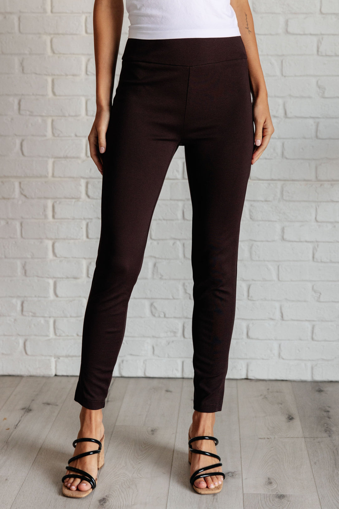 Magic Skinny 28" Pants in Chocolate-Bottoms-Ave Shops-[option4]-[option5]-[option6]-[option7]-[option8]-Shop-Boutique-Clothing-for-Women-Online