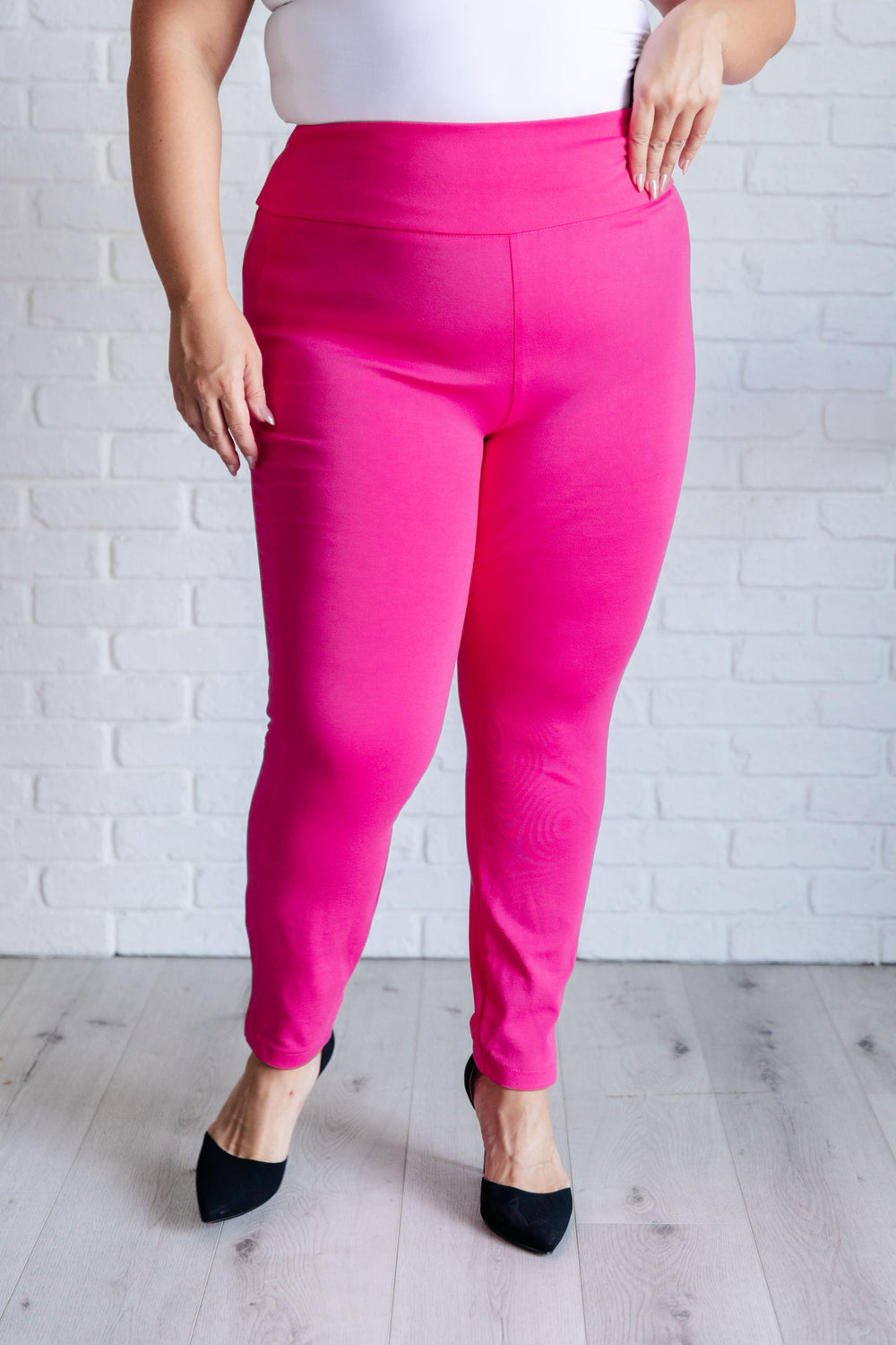 Magic Skinny 28" Pants in Hot Pink-Bottoms-Ave Shops-[option4]-[option5]-[option6]-[option7]-[option8]-Shop-Boutique-Clothing-for-Women-Online