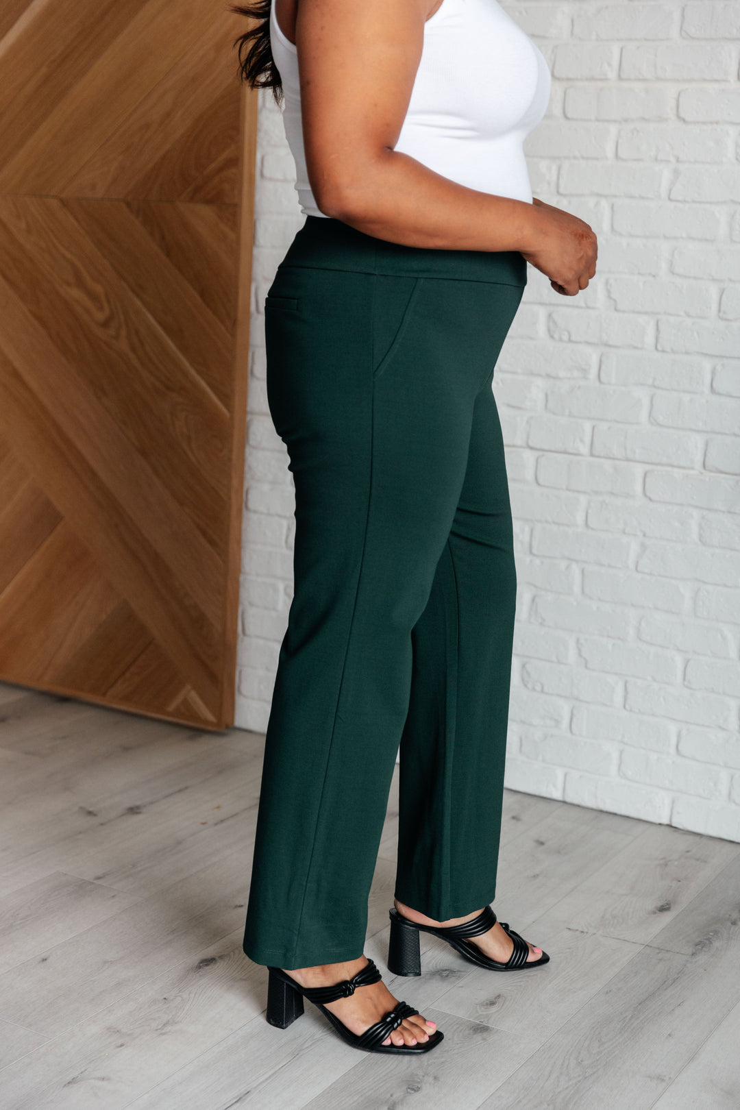 Magic Straight Pants in Hunter Green-Bottoms-Ave Shops-[option4]-[option5]-[option6]-[option7]-[option8]-Shop-Boutique-Clothing-for-Women-Online