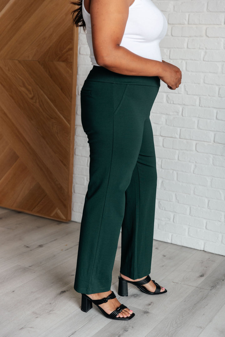 Magic Straight Pants in Hunter Green-Bottoms-Ave Shops-[option4]-[option5]-[option6]-[option7]-[option8]-Shop-Boutique-Clothing-for-Women-Online