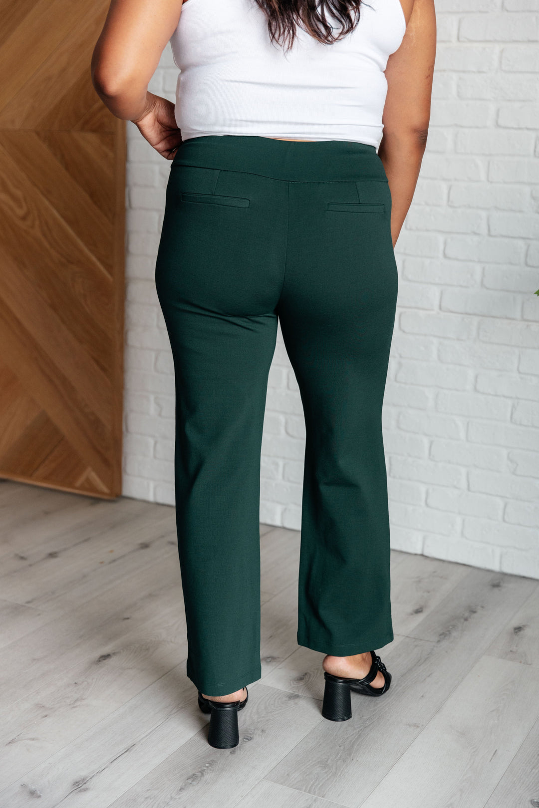 Magic Straight Pants in Hunter Green-Bottoms-Ave Shops-[option4]-[option5]-[option6]-[option7]-[option8]-Shop-Boutique-Clothing-for-Women-Online