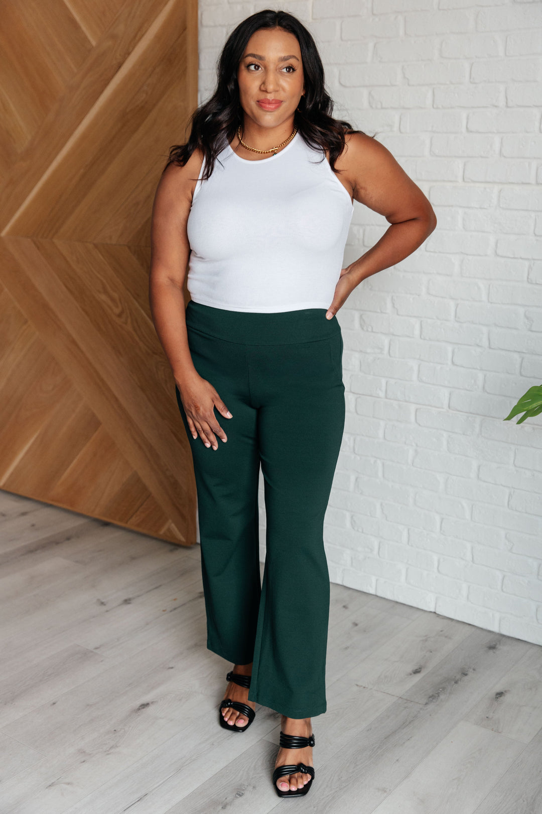 Magic Straight Pants in Hunter Green-Bottoms-Ave Shops-[option4]-[option5]-[option6]-[option7]-[option8]-Shop-Boutique-Clothing-for-Women-Online