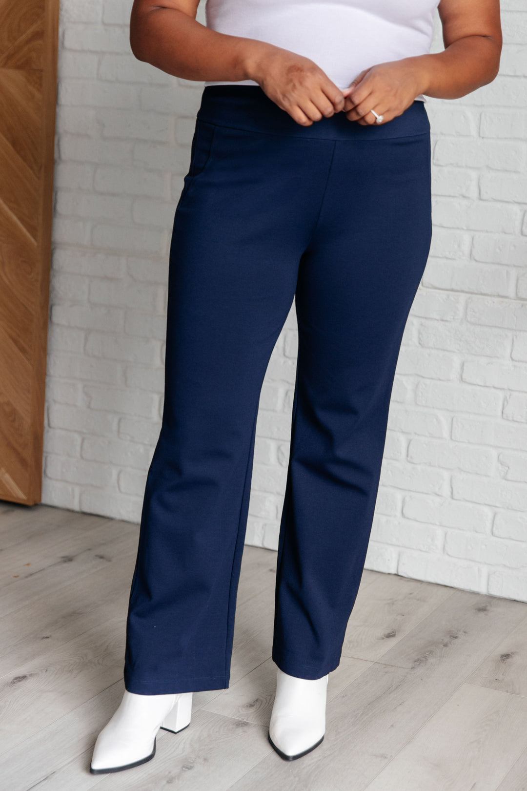 Magic Straight Pants in Navy-Bottoms-Ave Shops-[option4]-[option5]-[option6]-[option7]-[option8]-Shop-Boutique-Clothing-for-Women-Online