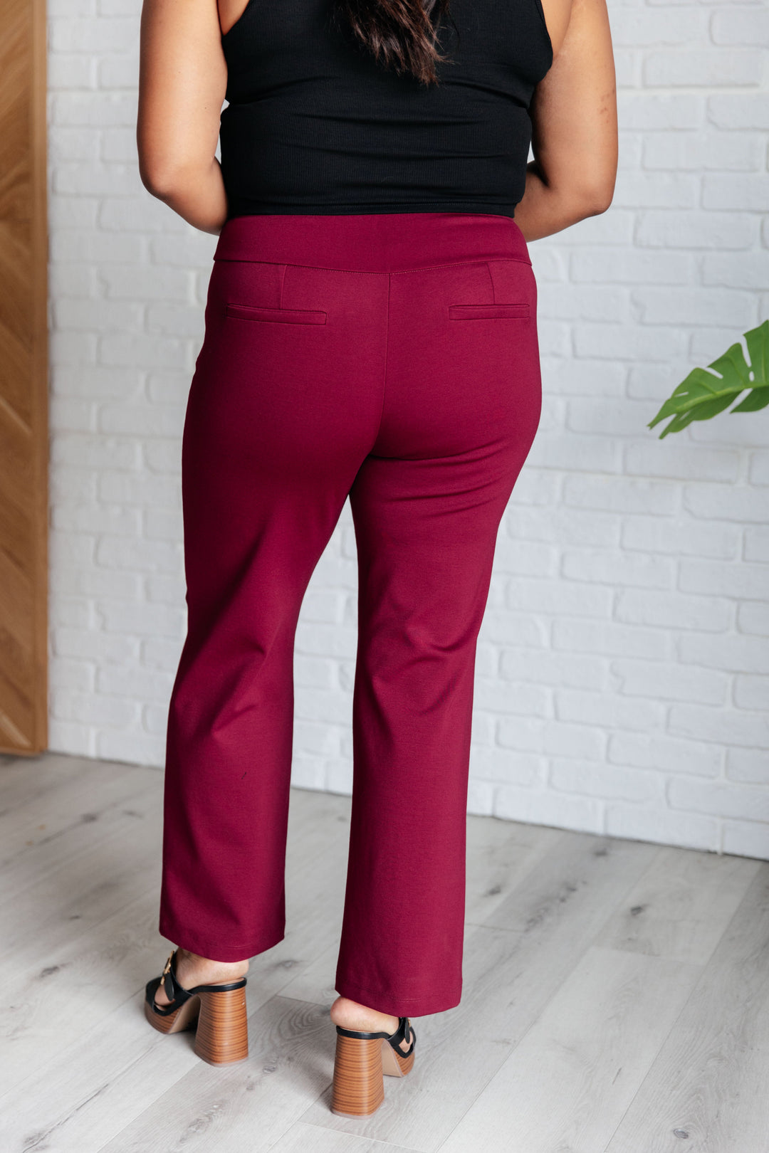 Magic Straight Pants in Wine-Bottoms-Ave Shops-[option4]-[option5]-[option6]-[option7]-[option8]-Shop-Boutique-Clothing-for-Women-Online