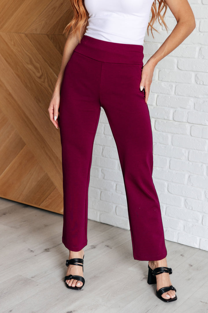 Magic Straight Pants in Wine-Bottoms-Ave Shops-[option4]-[option5]-[option6]-[option7]-[option8]-Shop-Boutique-Clothing-for-Women-Online