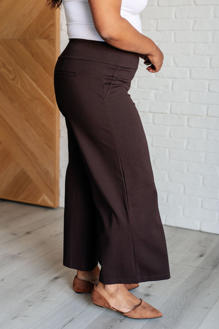 Magic Wide Leg Crop Pants in Chocolate-Bottoms-Ave Shops-[option4]-[option5]-[option6]-[option7]-[option8]-Shop-Boutique-Clothing-for-Women-Online