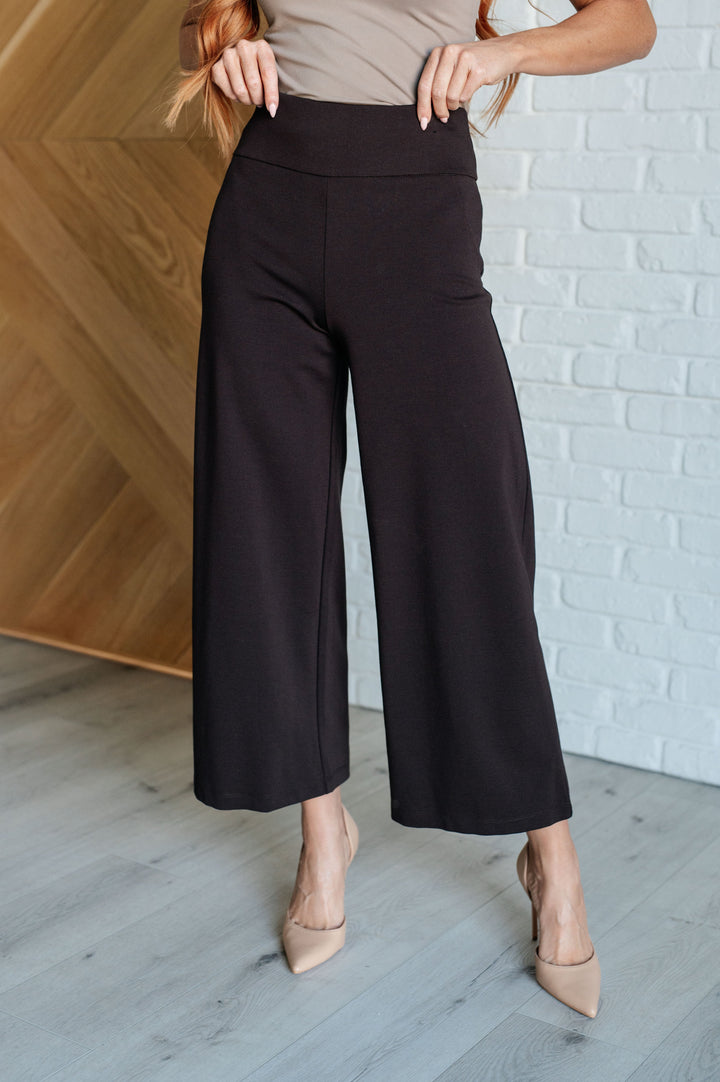 Magic Wide Leg Crop Pants in Chocolate-Bottoms-Ave Shops-[option4]-[option5]-[option6]-[option7]-[option8]-Shop-Boutique-Clothing-for-Women-Online