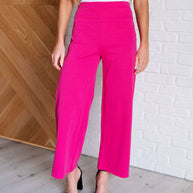 Magic Wide Leg Crop Pants in Hot Pink-Bottoms-Ave Shops-[option4]-[option5]-[option6]-[option7]-[option8]-Shop-Boutique-Clothing-for-Women-Online