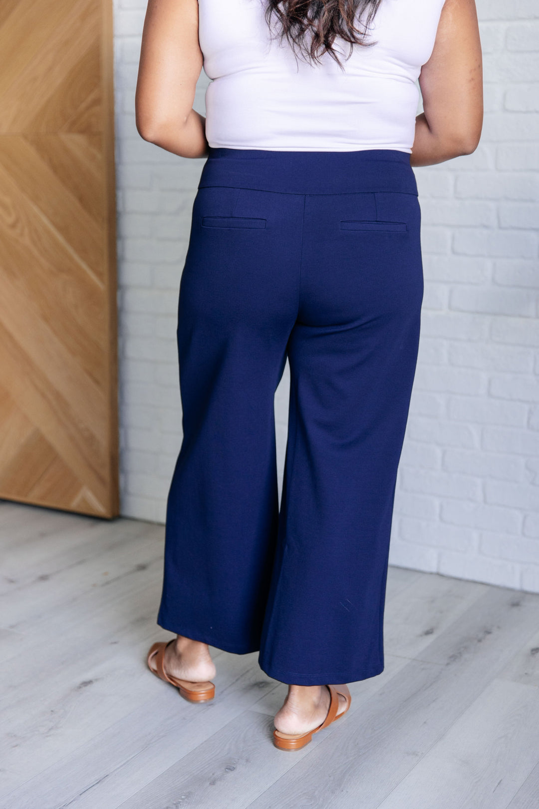 Magic Wide Leg Crop Pants in Navy-Bottoms-Ave Shops-[option4]-[option5]-[option6]-[option7]-[option8]-Shop-Boutique-Clothing-for-Women-Online