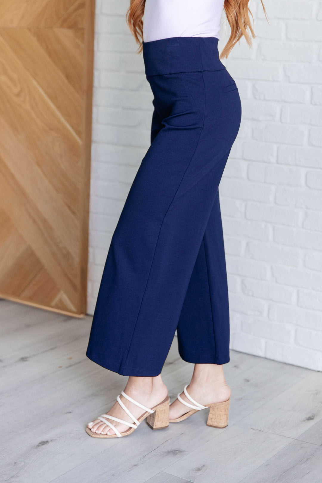 Magic Wide Leg Crop Pants in Navy-Bottoms-Ave Shops-[option4]-[option5]-[option6]-[option7]-[option8]-Shop-Boutique-Clothing-for-Women-Online